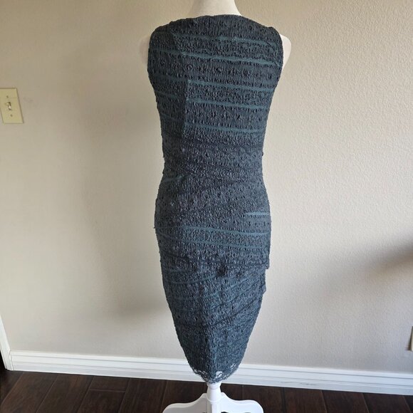 Bailey 44 Slate Blue Lace Sleeveless Bodycon Column Layer Dress Anthropologie M - Picture 4 of 7